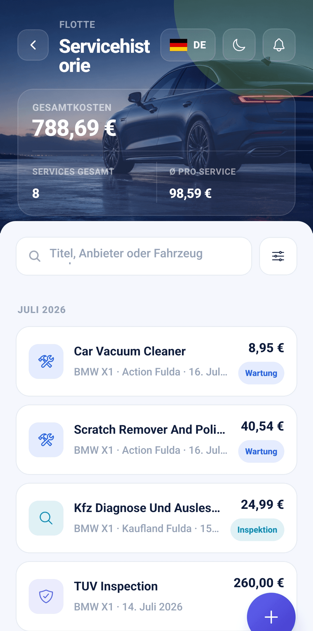 Every service, every euro, on record
