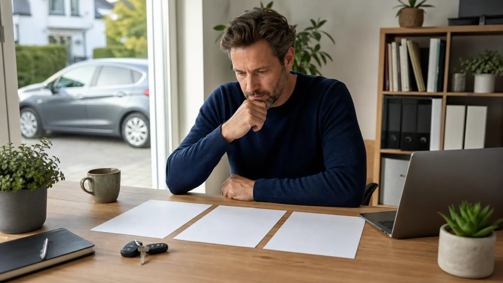 German Car Insurance Explained: Liability, Partial or Comprehensive Cover? Car owner compares German motor insurance options using vehicle records and a structured decision table.